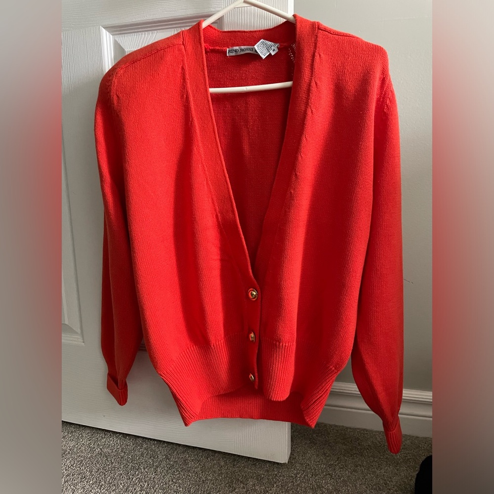 2/$35 Orange Button-Up Cardigan